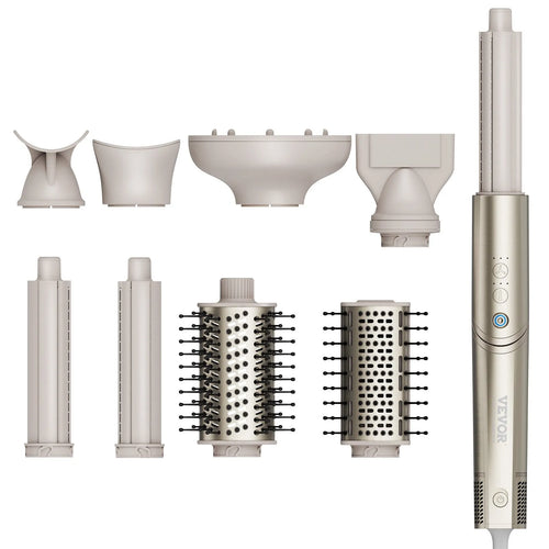 8-in-1 Hair Styler – Curling Iron, Hot Air Brush & Dryer Vevor (1400W)