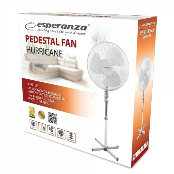 Free-Standing Fan – White 50 W | Esperanza