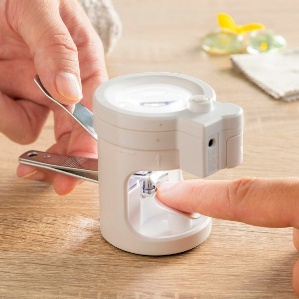 LED Nail Clipper with Magnifier & File