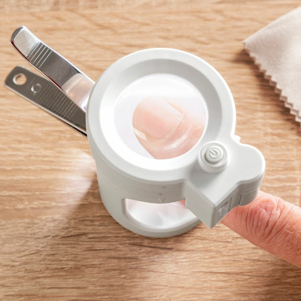 LED Nail Clipper with Magnifier & File