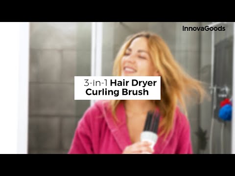 3-in-1 Hair Dryer, Styler & Curling Brush Dryple InnovaG – 550 W