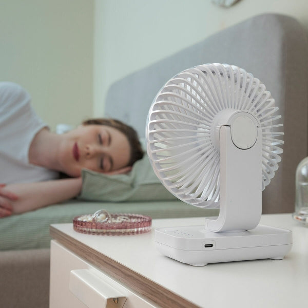 Rechargeable Desktop Fan – Compact & Silent Cooling Power